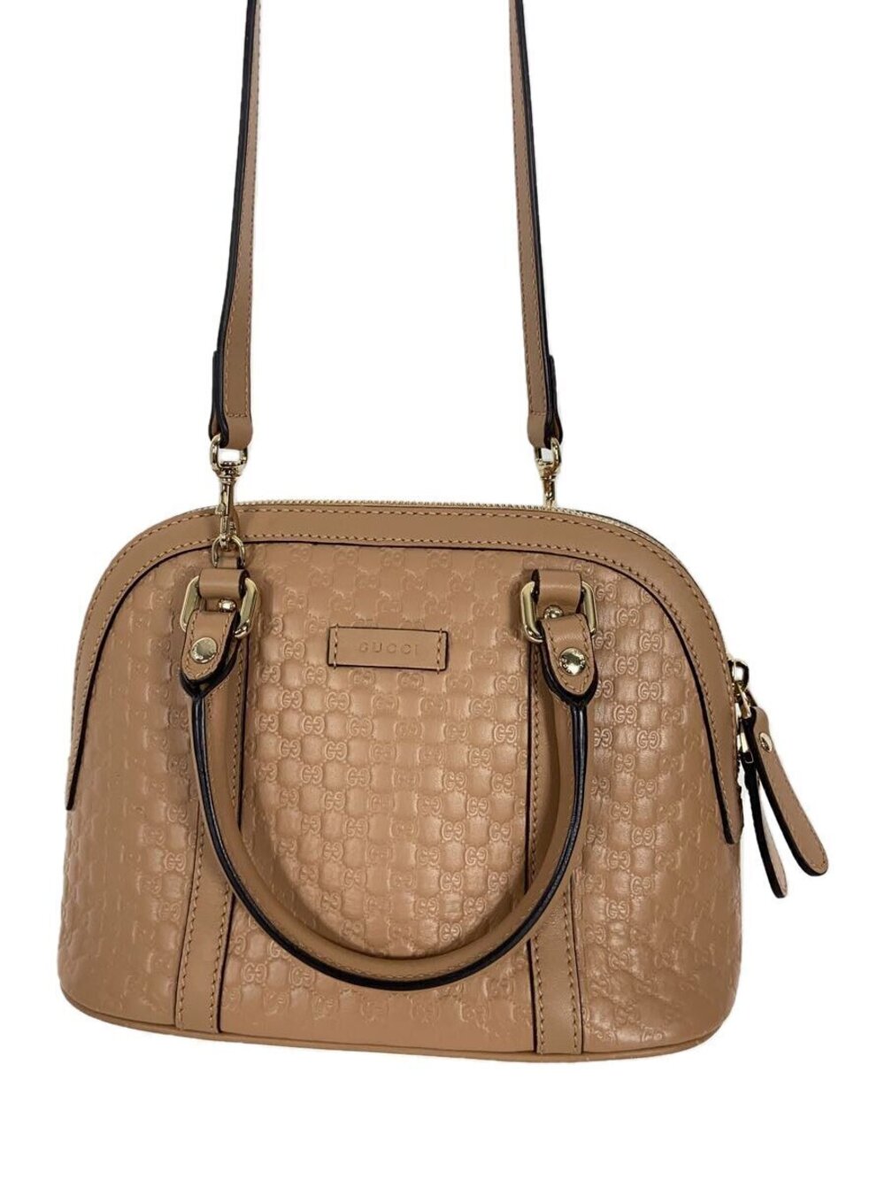 Gucci Soft guccissima Dome Bag beige embossed leather Pink